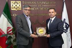 دیدار معاون بین‌الملل دانشگاه علوم پزشکی تهران با هیئت نمایندگی سندیکای کارکنان بخش سلامت اقلیم کردستان عراق